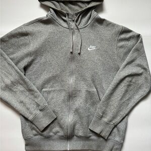 Unisex Nike Athletic Gray Active 
Cotton Full Zip Hoodie Size Small